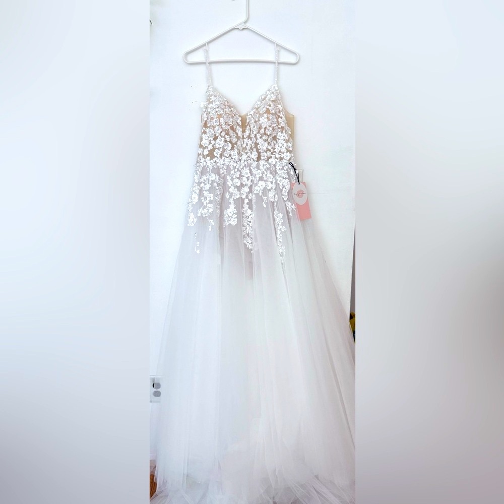 Elegant White Lace Gown